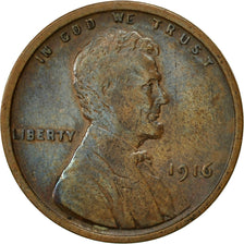 United States, Lincoln Cent, Cent, 1916, U.S. Mint, Philadelphia, EF(40-45)