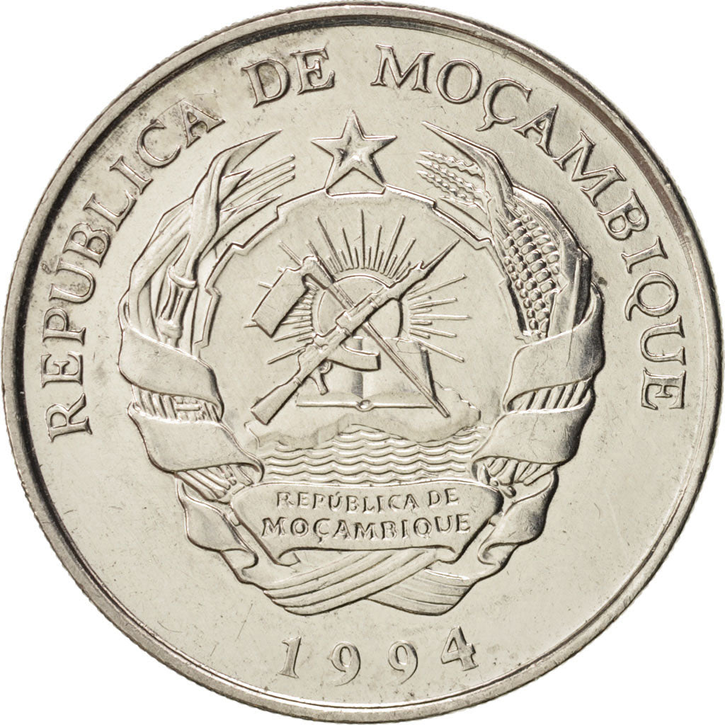 Mozambico, 100 Meticais, 1994, Royal Mint, BB+, Acciaio ricoperto in nichel,...