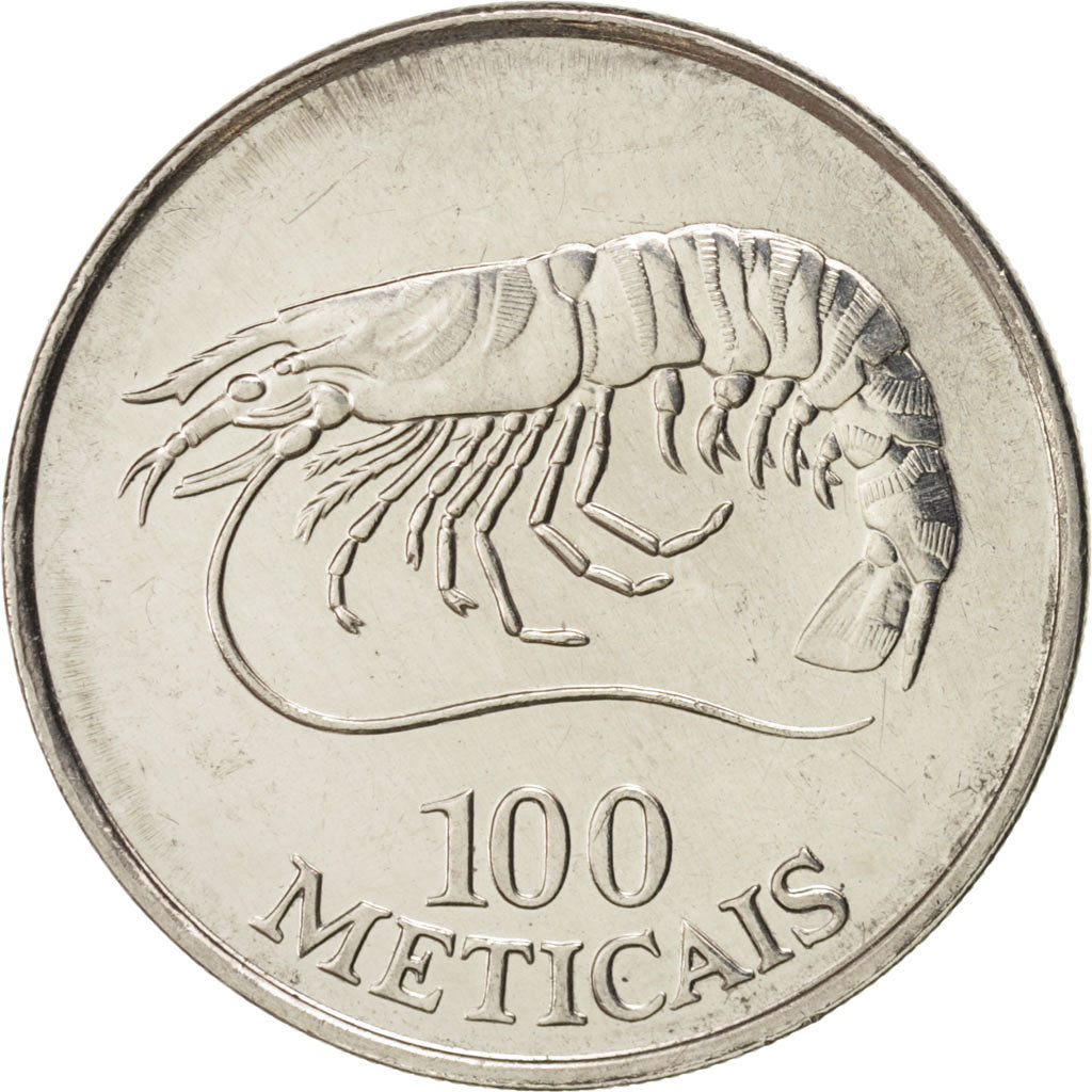 Mozambico, 100 Meticais, 1994, Royal Mint, BB+, Acciaio ricoperto in nichel,...