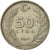 Coin, Turkey, 50 Lira, 1985, VF(30-35), Copper-Nickel-Zinc, KM:966