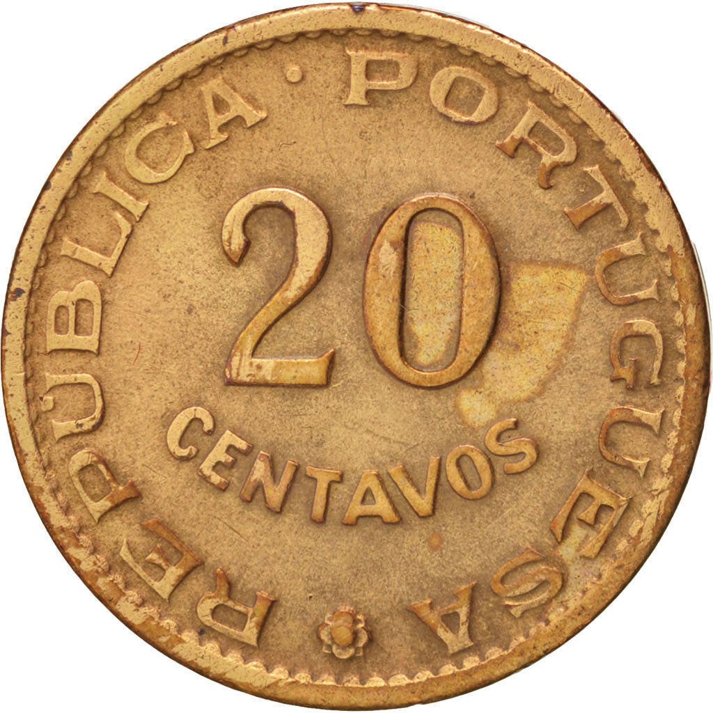 Mozambique, 20 Centavos, 1961, Bronze, KM:85