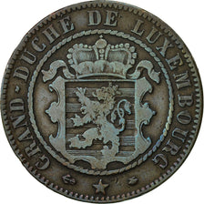 Luxembourg, William III, 10 Centimes, 1865, Paris, VF(20-25), Bronze, KM:23.2