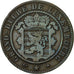 Luxembourg, William III, 10 Centimes, 1865, Paris, VF(20-25), Bronze, KM:23.2