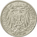 GERMANY - EMPIRE, Wilhelm II, 25 Pfennig, 1910, Berlin, EF(40-45), Nickel, KM:18