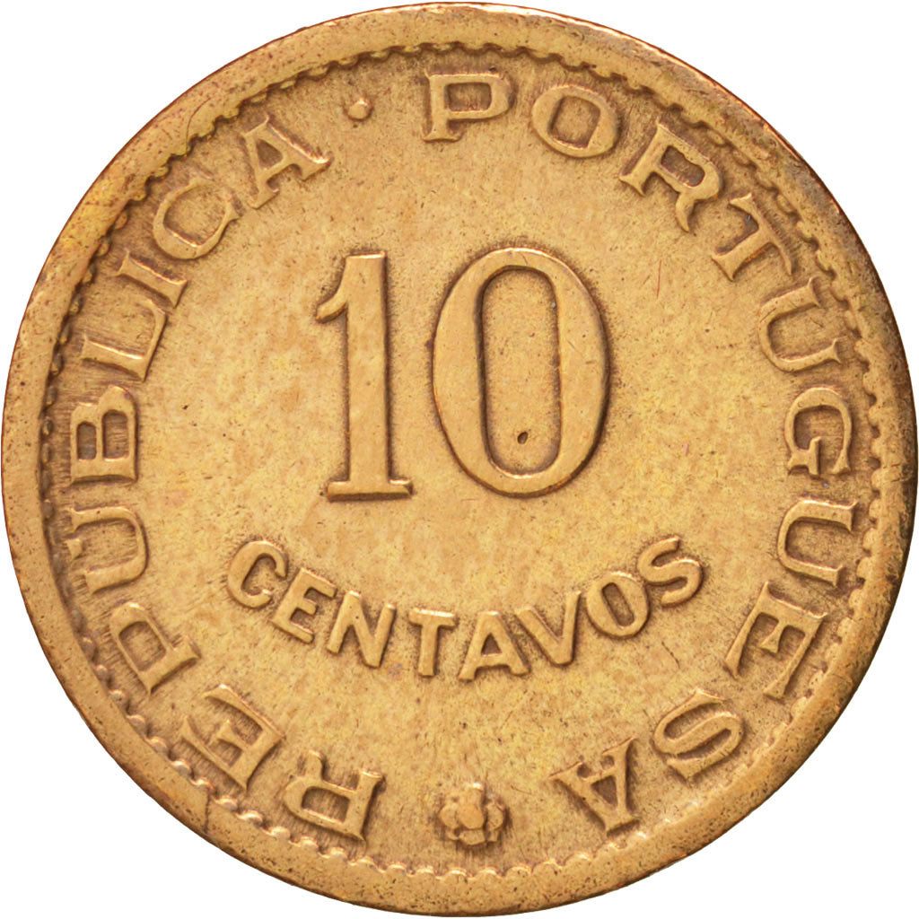 Mozambique, 10 Centavos, 1961, Bronze, KM:83