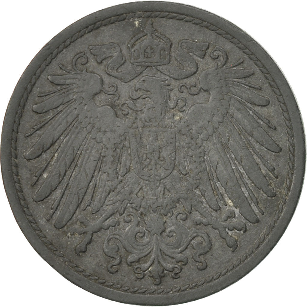 Coin, GERMANY - EMPIRE, 10 Pfennig, 1919, EF(40-45), Zinc, KM:26