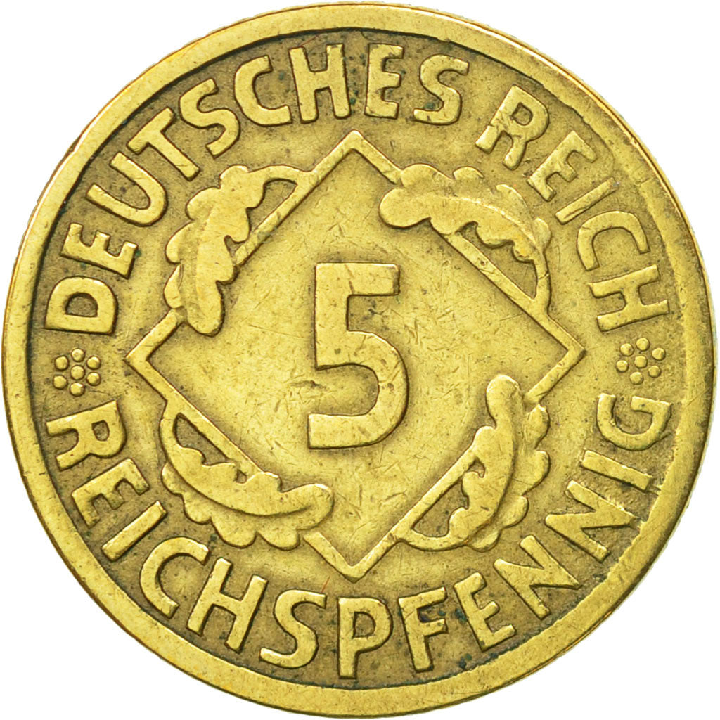 Coin, GERMANY, WEIMAR REPUBLIC, 5 Reichspfennig, 1926, Berlin, EF(40-45)
