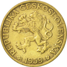 Cecoslovacchia, Koruna, 1959, BB, Alluminio-bronzo, KM:46