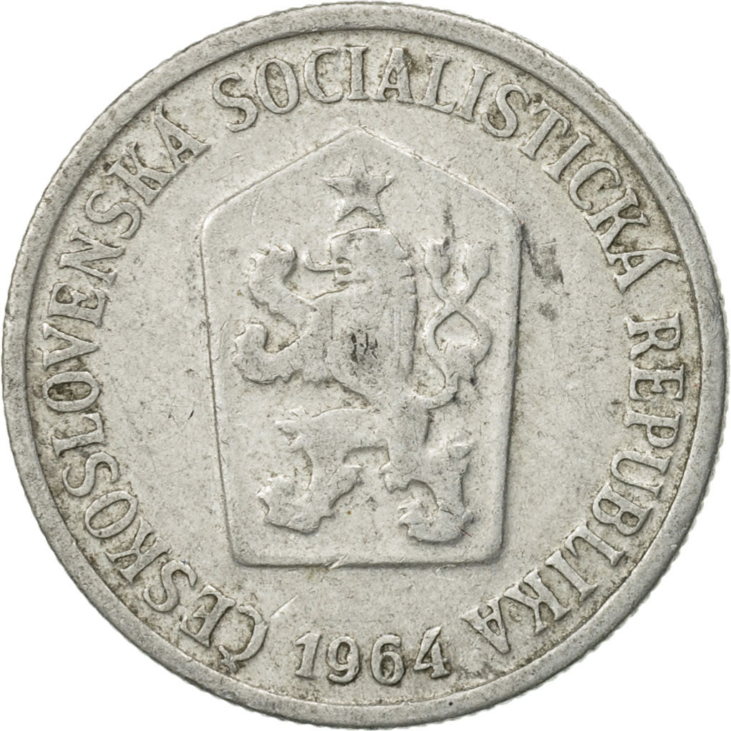 Monnaie, Tchécoslovaquie, 10 Haleru, 1964, TTB, Aluminium, KM:49.1
