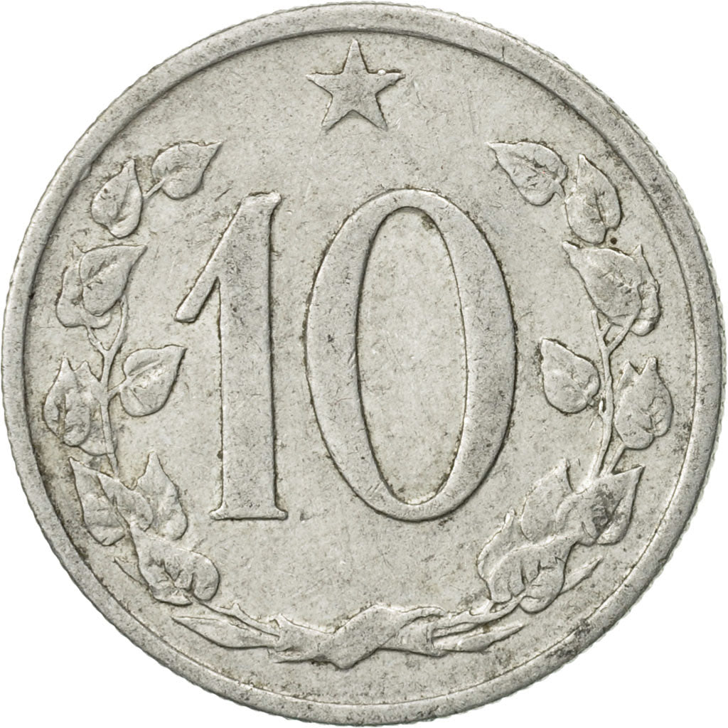 Monnaie, Tchécoslovaquie, 10 Haleru, 1964, TTB, Aluminium, KM:49.1