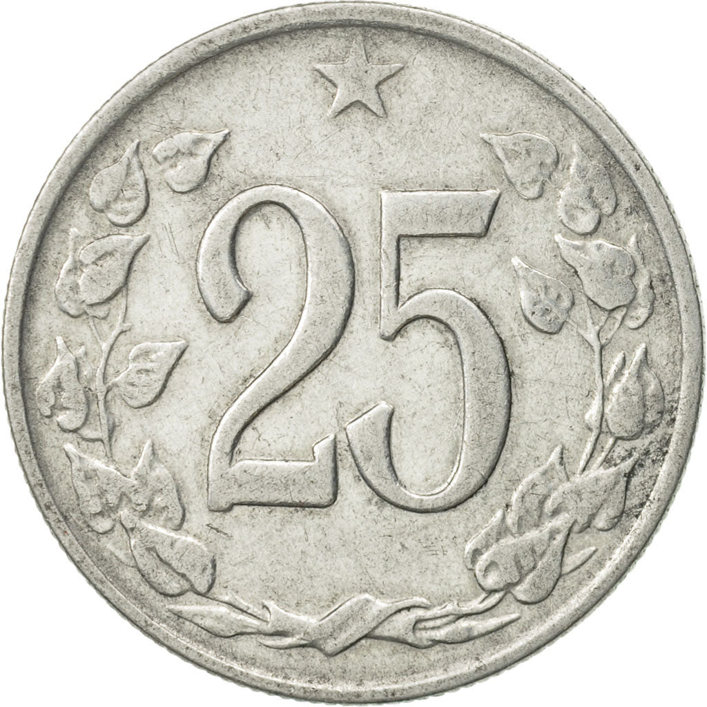 Coin, Czechoslovakia, 25 Haleru, 1962, EF(40-45), Aluminum, KM:54