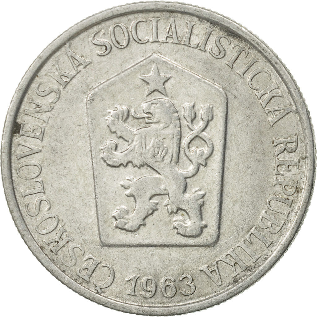 Coin, Czechoslovakia, 25 Haleru, 1963, AU(50-53), Aluminum, KM:54