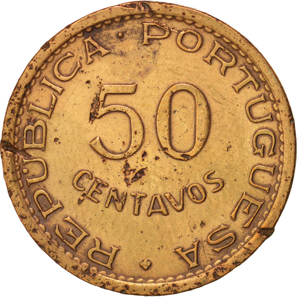 Mozambique, 50 Centavos, 1974, Bronze, KM:89