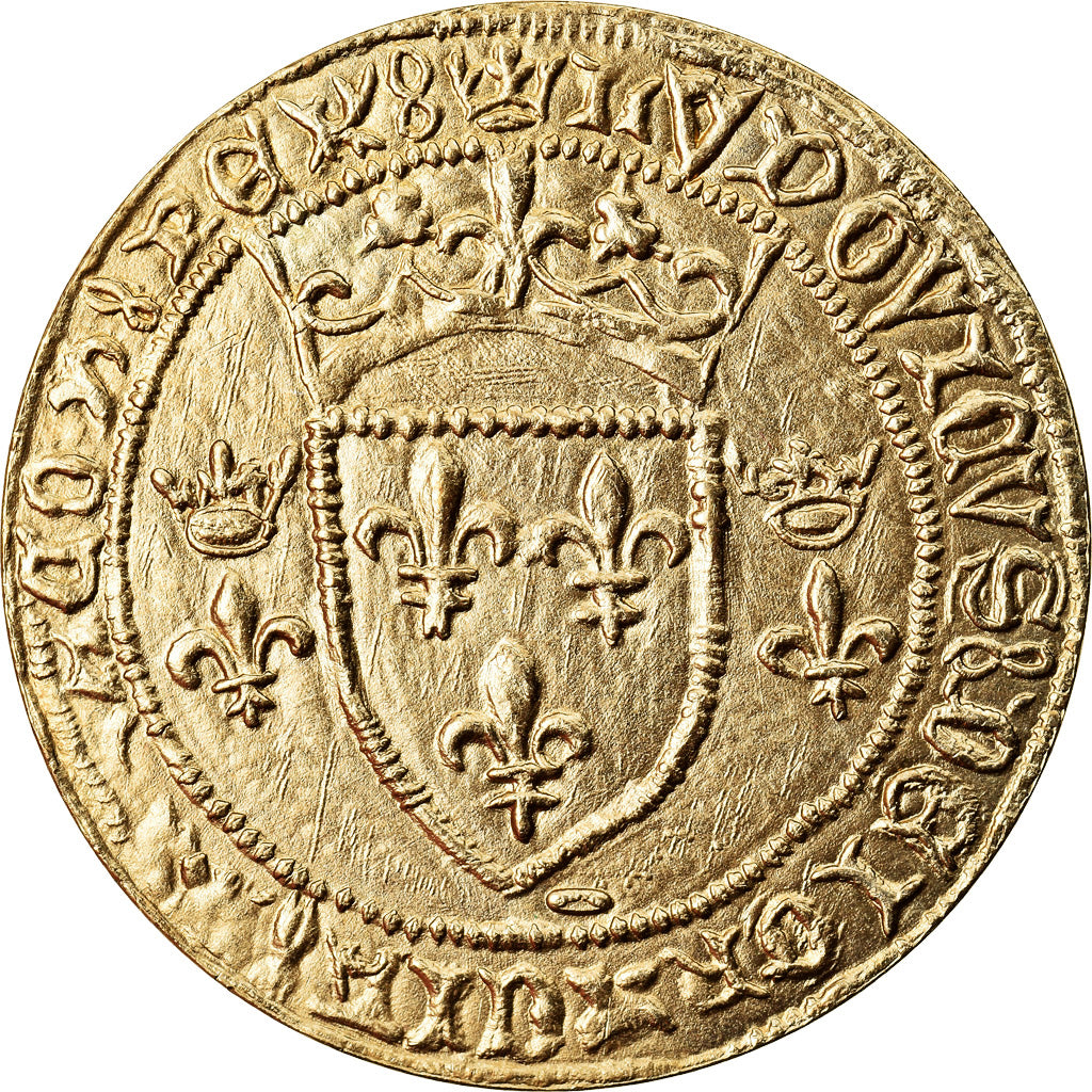 France, Medal, Reproduction Ecu à la Couronne de Louis XI, MS(65-70), Bronze
