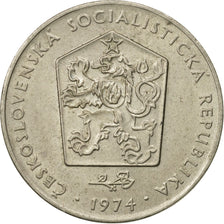 Moneta, Cecoslovacchia, 2 Koruny, 1974, SPL-, Rame-nichel, KM:75
