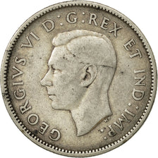 Moneda, Canadá, George VI, 25 Cents, 1940, Royal Canadian Mint, Ottawa, BC+
