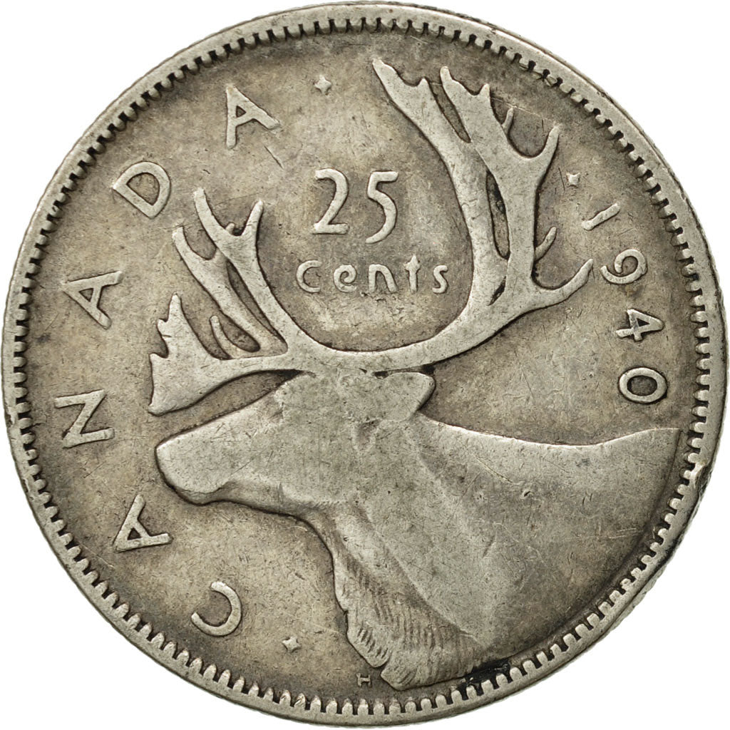 Coin, Canada, George VI, 25 Cents, 1940, Royal Canadian Mint, Ottawa, VF(30-35)