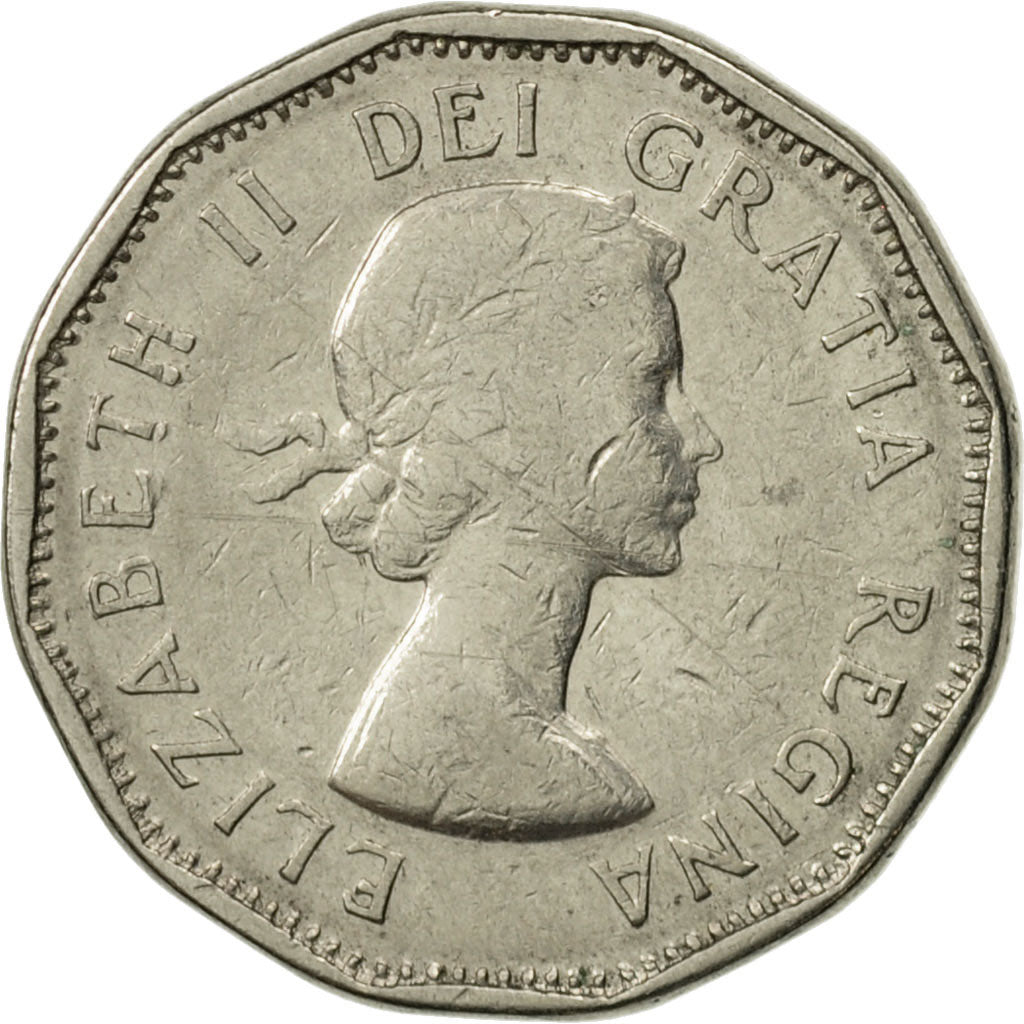 Coin, Canada, Elizabeth II, 5 Cents, 1960, Royal Canadian Mint, Ottawa
