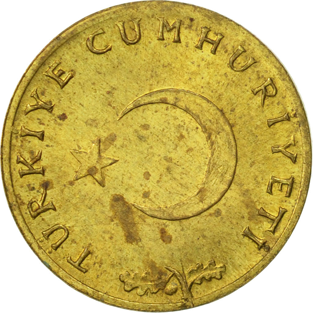 Turkey, Kurus, 1961, VF(30-35), Brass, KM:895