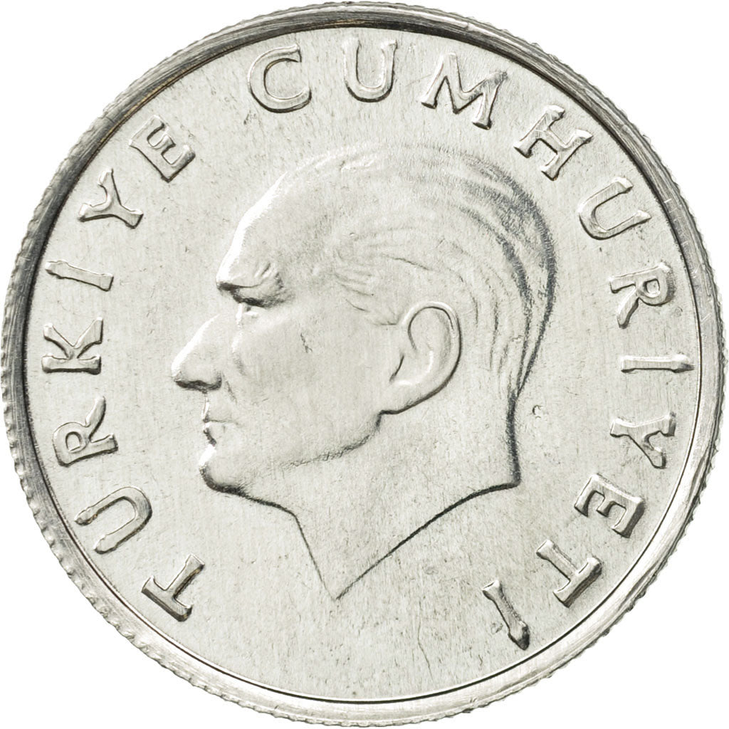 Moneta, Turcja, 10 Lira, 1988, AU(55-58), Aluminium, KM:964