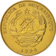 Mozambico, 20 Meticais, 1994, Royal Mint, SPL-, Acciaio ricoperto in ottone,...