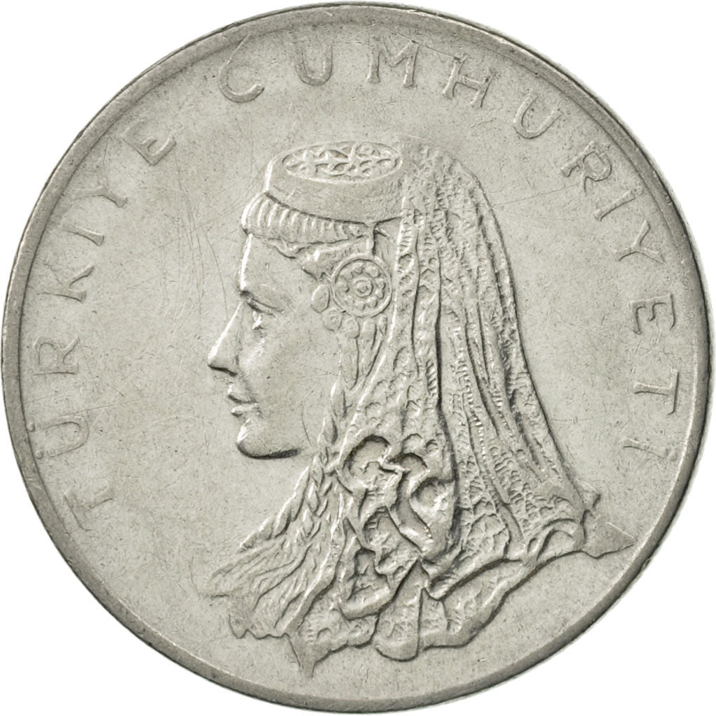 Moneta, Turcja, 50 Kurus, 1973, AU(50-53), Stal nierdzewna, KM:899