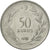Moneta, Turchia, 50 Kurus, 1973, BB+, Acciaio inossidabile, KM:899