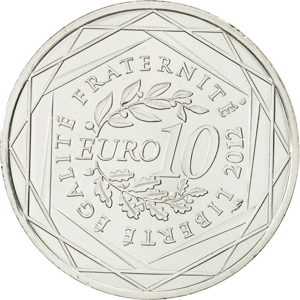 Coin, France, 10 Euro, Centre, 2012, MS(63), Silver, KM:1868