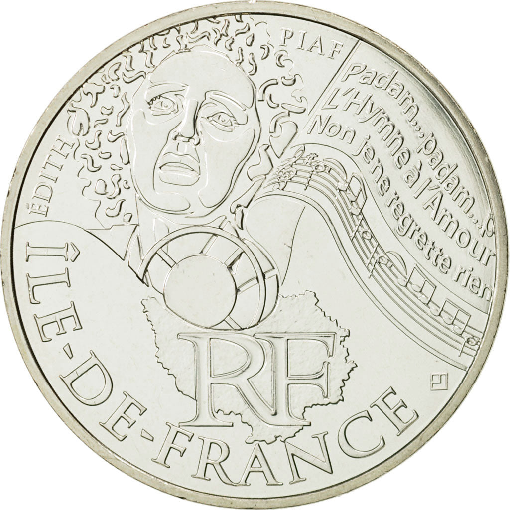 Coin, France, 10 Euro, Ile de France, 2012, MS(63), Silver, KM:1875