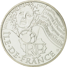 Coin, France, 10 Euro, Ile de France, 2012, MS(63), Silver, KM:1875
