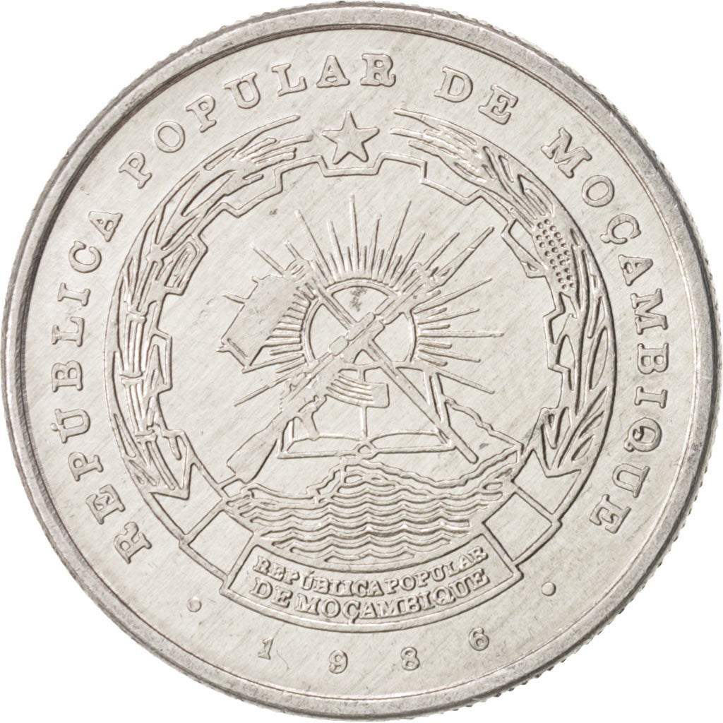 Mozambico, 2-1/2 Meticais, 1986, SPL, Alluminio, KM:100