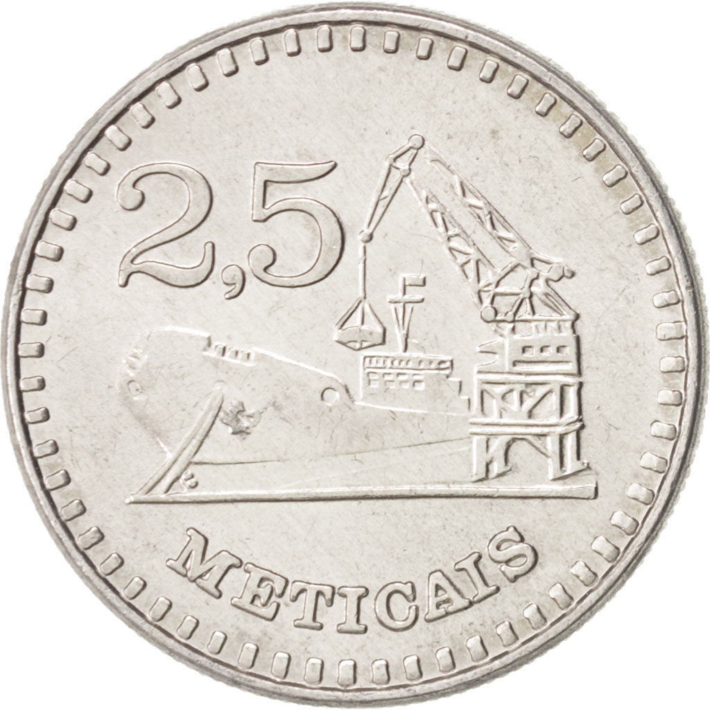 Mozambico, 2-1/2 Meticais, 1986, SPL, Alluminio, KM:100