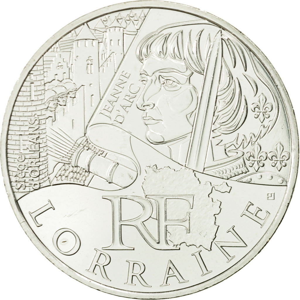 Coin, France, 10 Euro, Lorraine, 2012, MS(63), Silver, KM:1888
