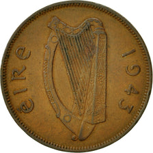 Coin, IRELAND REPUBLIC, Penny, 1943, EF(40-45), Bronze, KM:11