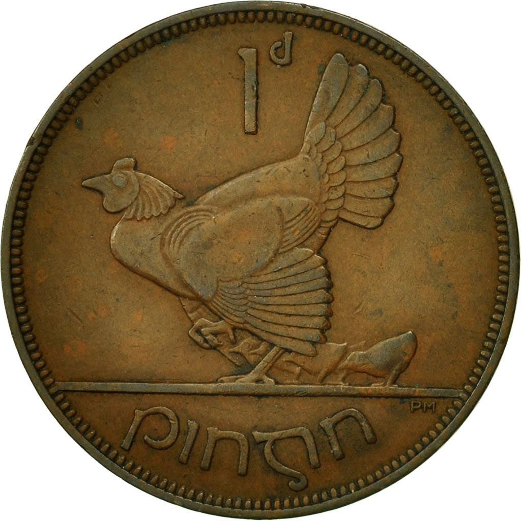 IRELAND REPUBLIC, Penny, 1937, EF(40-45), Bronze, KM:3