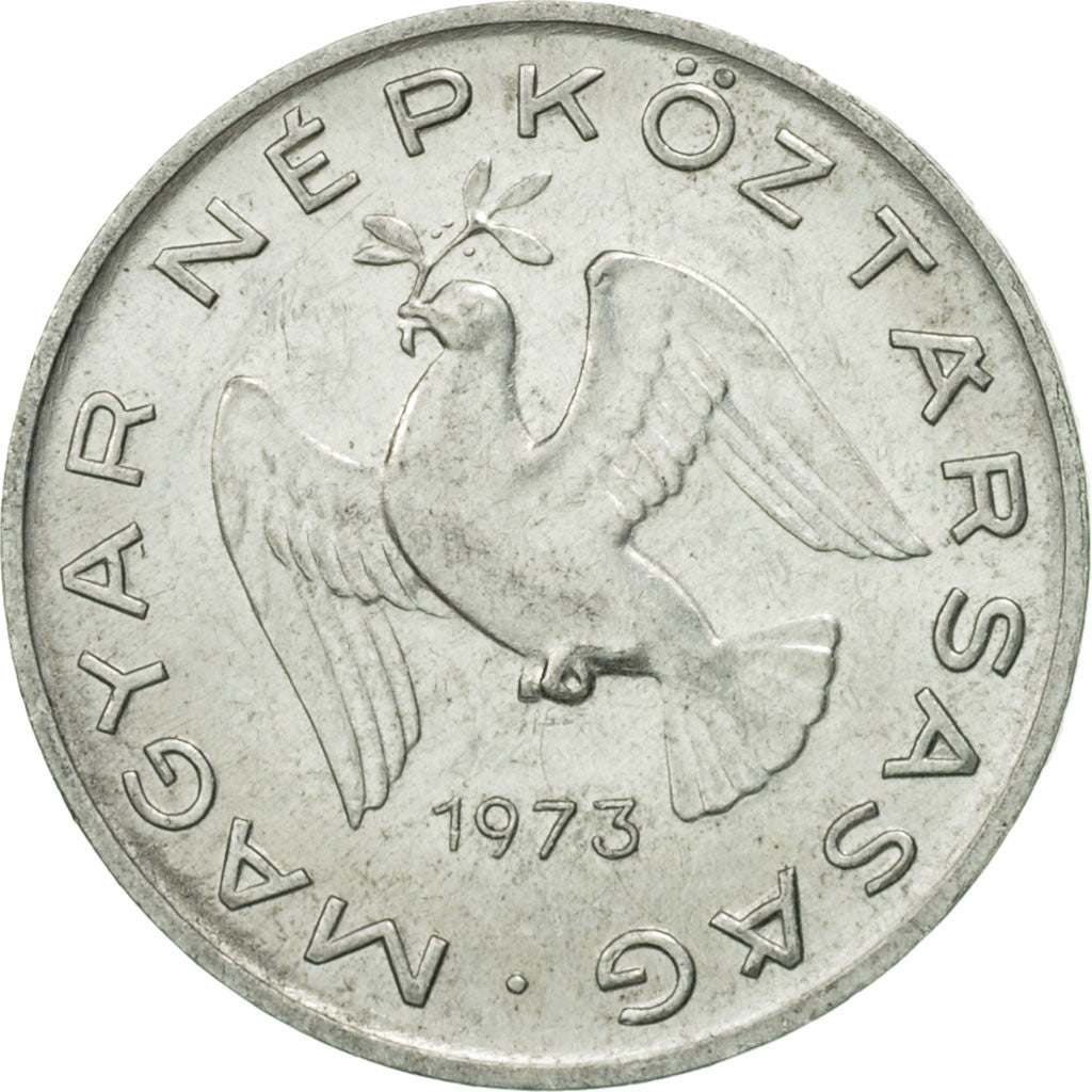 Coin, Hungary, 10 Filler, 1973, Budapest, AU(50-53), Aluminum, KM:572