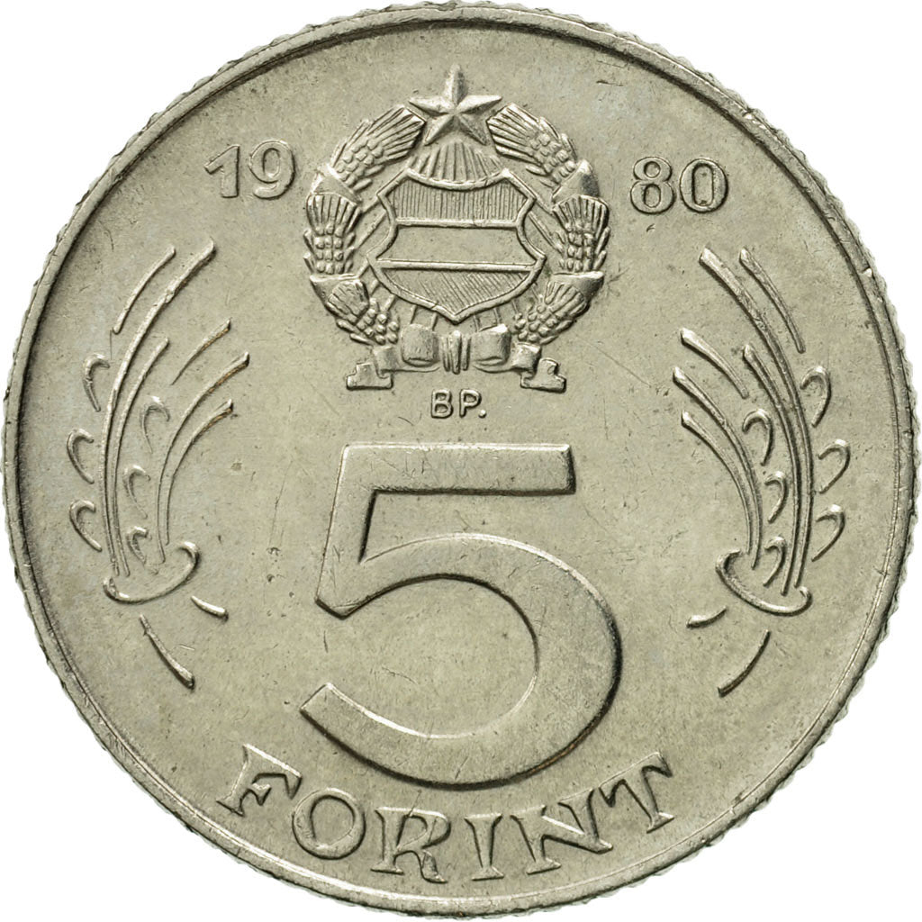Monnaie, Hongrie, 5 Forint, 1980, TTB+, Nickel, KM:594