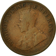 Moneta, INDIE BRYTYJSKIE, George V, 1/4 Anna, 1913, VG(8-10), Bronze, KM:512