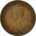 Moneda, INDIA BRITÁNICA, George V, 1/4 Anna, 1913, BC, Bronce, KM:512