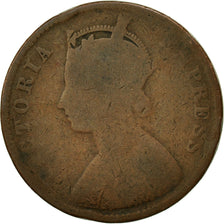 Coin, INDIA-BRITISH, Victoria, 1/4 Anna, 1891, VG(8-10), Copper, KM:486