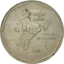 Coin, INDIA-REPUBLIC, 2 Rupees, 1982, EF(40-45), Copper-nickel, KM:121.1