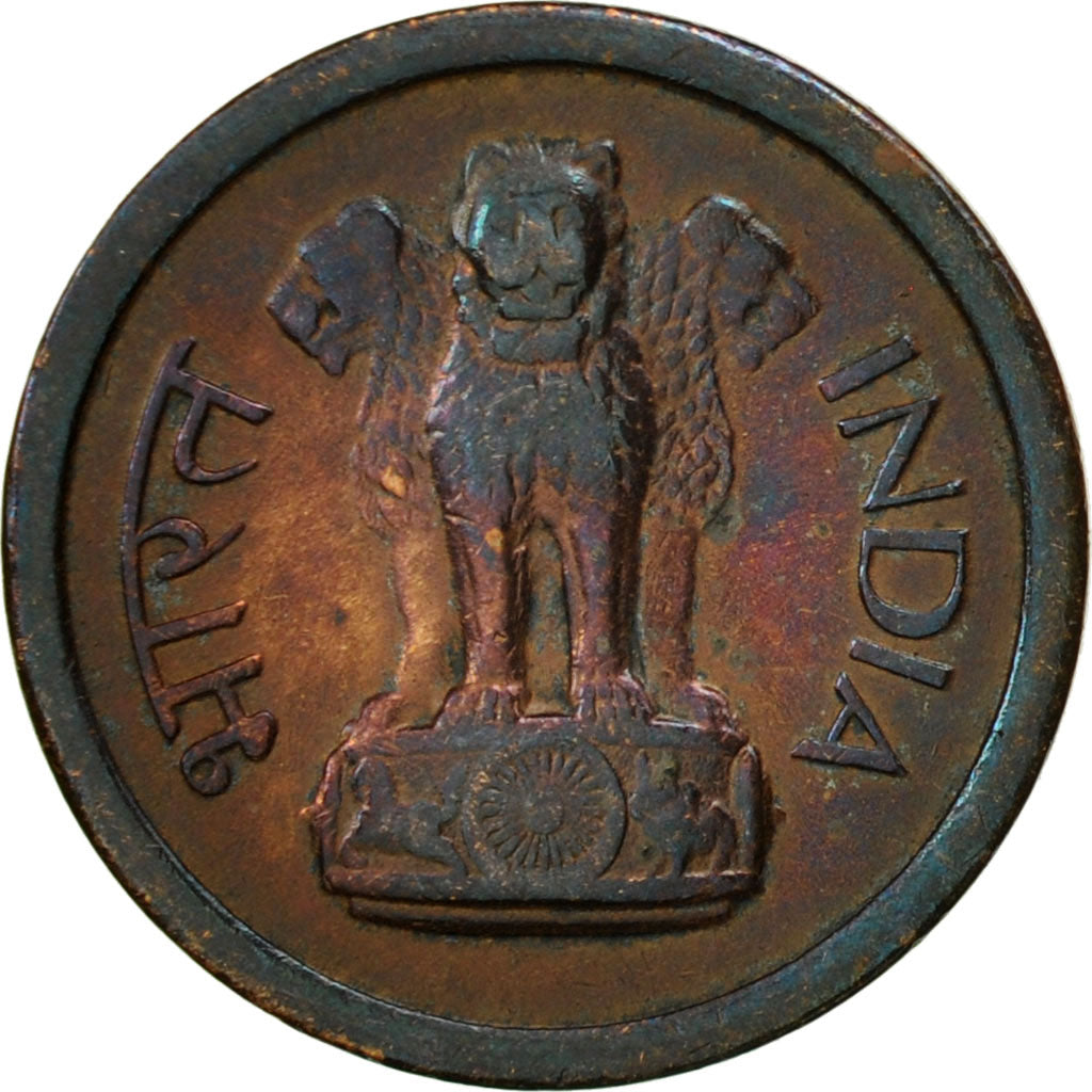 Munten, INDIAASE REPUBLIEK, Naya Paisa, 1959, FR+, Bronze, KM:8