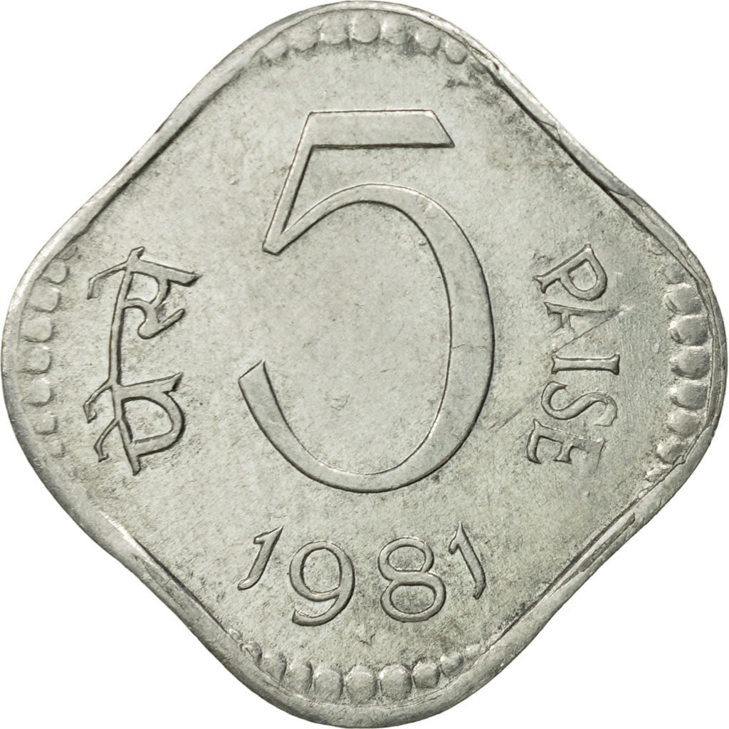 Monnaie, INDIA-REPUBLIC, 5 Paise, 1981, TTB+, Aluminium, KM:18.6
