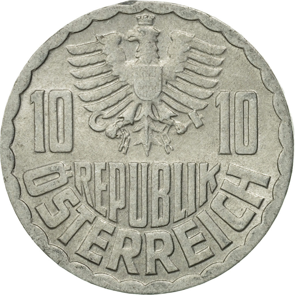 Coin, Austria, 10 Groschen, 1972, Vienna, AU(50-53), Aluminum, KM:2878