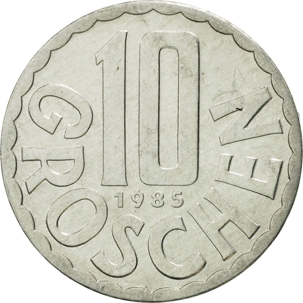 Coin, Austria, 10 Groschen, 1986, Vienna, AU(50-53), Aluminum, KM:2878