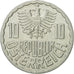 Coin, Austria, 10 Groschen, 1989, Vienna, AU(50-53), Aluminum, KM:2878