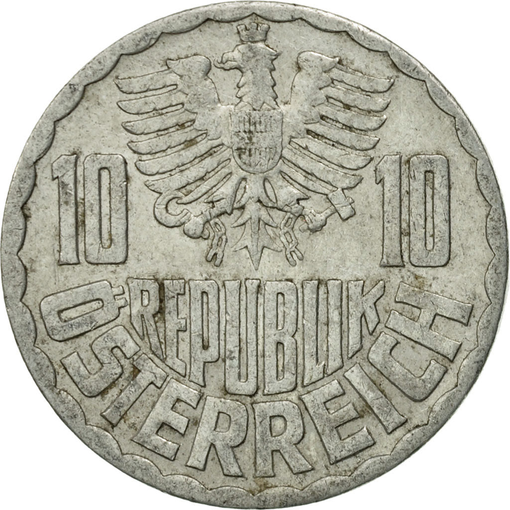 Coin, Austria, 10 Groschen, 1957, Vienna, AU(50-53), Aluminum, KM:2878