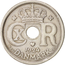 Denmark, Christian X, 25 Öre, 1924, Copenhagen, Copper-nickel, KM 823.1