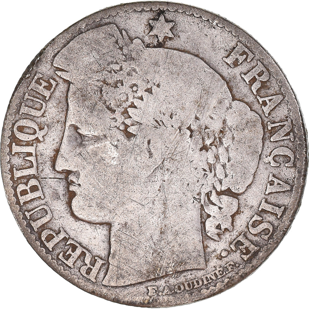 Coin, France, Cérès, 50 Centimes, 1886, Paris, F(12-15), Silver, KM:834.1
