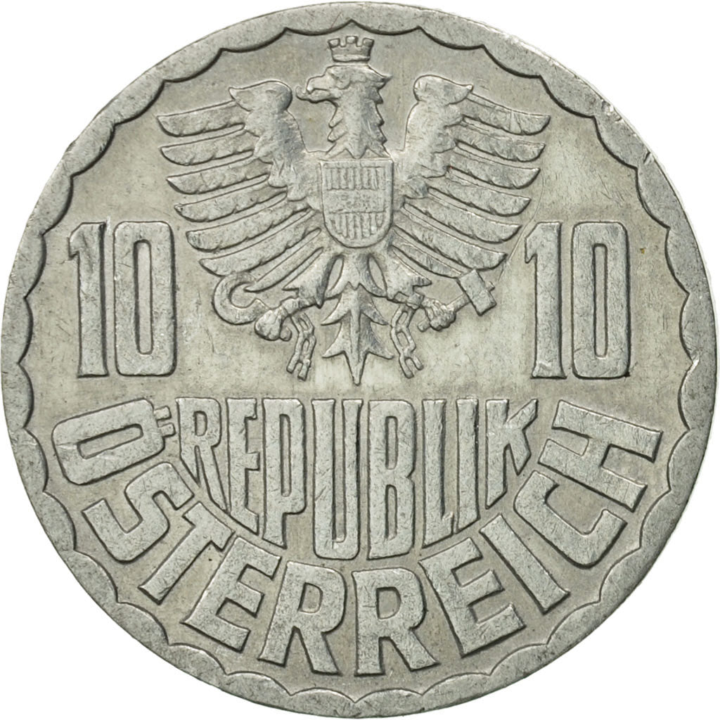 Münze, Österreich, 10 Groschen, 1965, Vienna, SS+, Aluminium, KM:2878